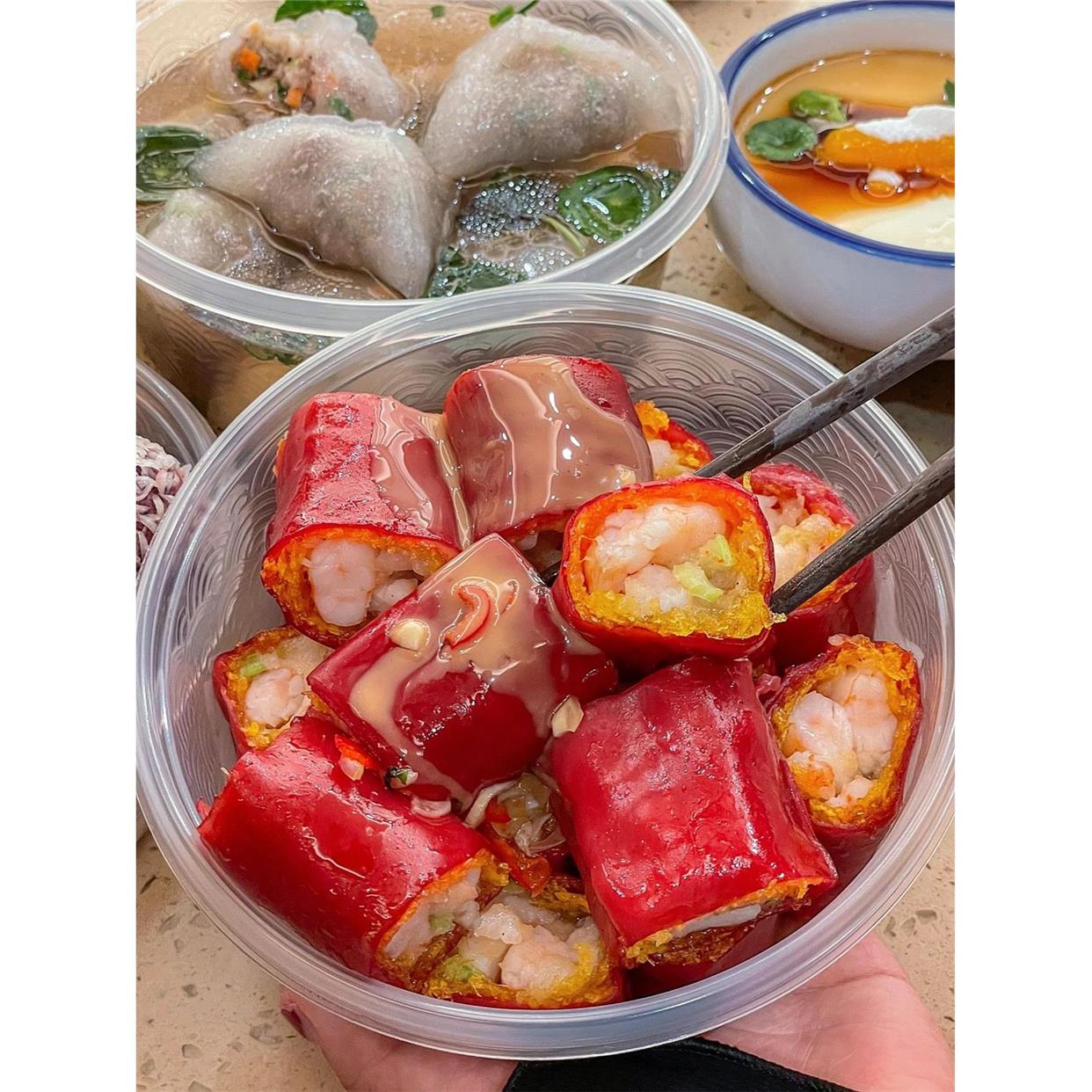 红米肠广式早茶红米肠鲜虾红米肠脆皮牛肉红米肠粉潮汕小吃早点心