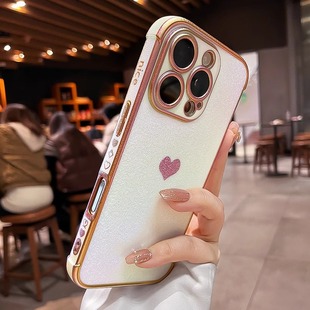 适用苹果16pro手机壳iphone15promax新款 14蚕丝纹13por夏日渐变镭射12镜头全包防摔气囊pm高级感小众外壳女软