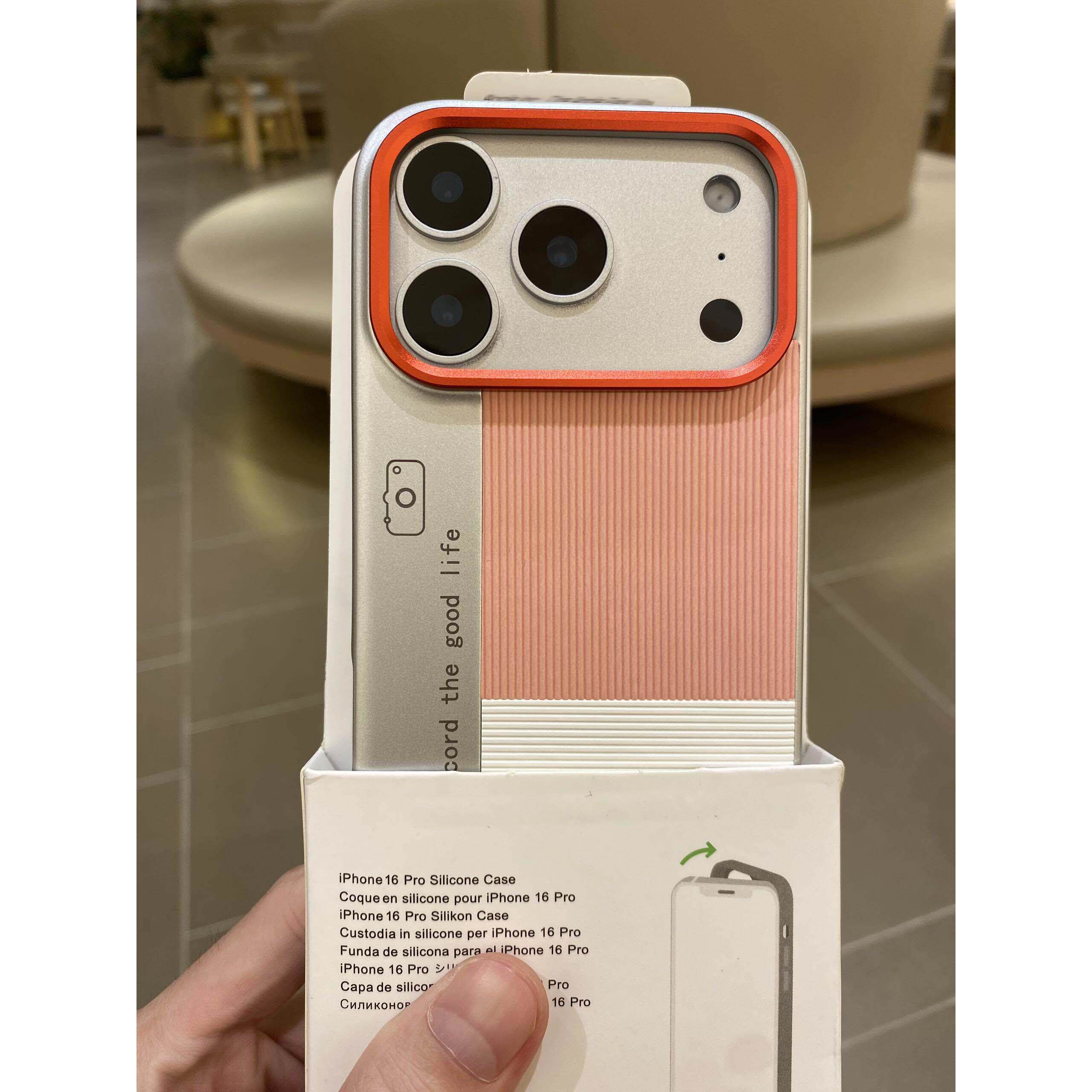 高级感相机拼色素皮适用苹果17pro手机壳iphone16promax新款金属镜框15pro时尚奢华电镀个性小众全包防摔男女