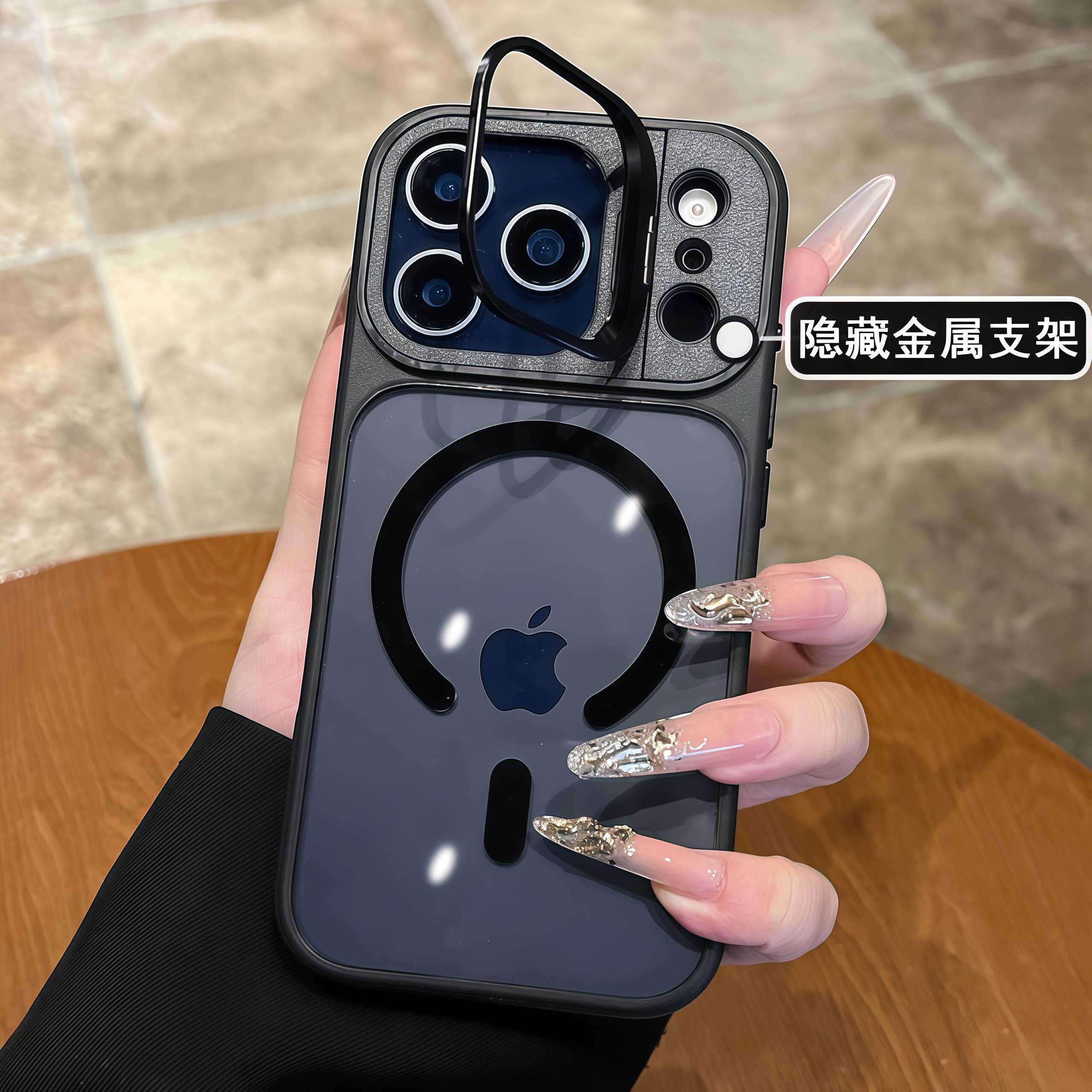 透明金属镜头支架新款苹果17系列手机壳适用于iphone17promax专用16新机15情侣pm磁吸16pro防摔保护壳ip高级