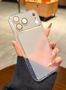 德国拜耳0.8mm超薄进口硅胶适用iPhone17promax手机壳苹果16pro秒变17大视窗15全包镜头膜14新款透白色13软套