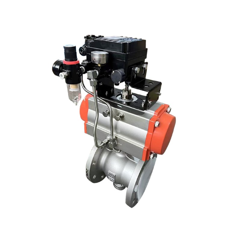 气动V型球阀VQ647F/H-16C法兰比B例调节25P不锈钢铸钢dn40 50 65