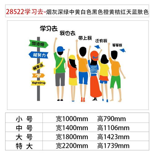 班级文化墙面贴纸教室布置装饰神器初高中小学校黑板报励志标语