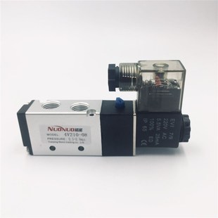 10换向阀AC220V气阀 08气缸电磁控制阀4V310 诺诺新款 气动4V210