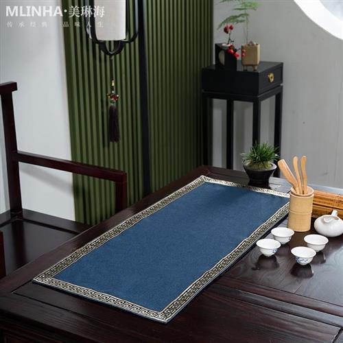 新中式禅意茶席巾茶桌垫棉麻布艺长条茶台茶垫布茶巾垫茶具垫茶布