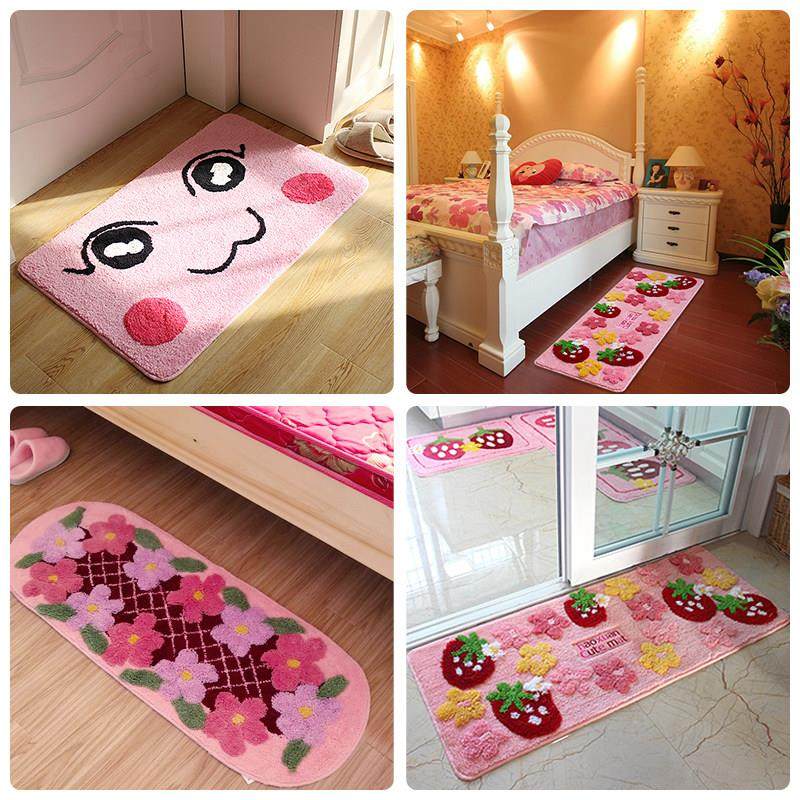 可爱草莓卧室床前地垫浴室吸水门垫家用进门防滑脚垫子床边地毯女,居家布艺,家用脚垫,淘宝优惠券,粉丝福利购,淘宝优惠卷