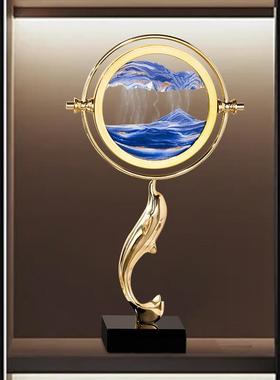 流沙画装饰客厅高级摆件轻奢高档入户玄关高端大气上档次乔迁2025