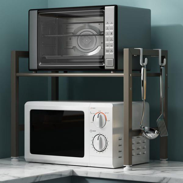 家用多功能台面橱柜多功能桌面置物架双层厨房收纳微波炉架