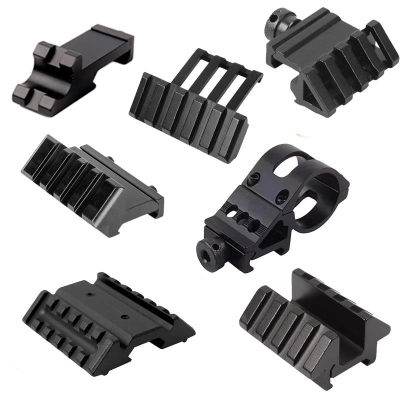 45度侧导轨金属战术轨锦明m4真人CS侧轨斜轨侧瞄瞄准镜夹手电夹子