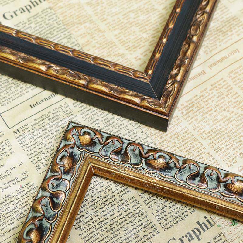 画框欧式复古实木相框相架定做摆台挂墙照片墙框制作美式乡村画框