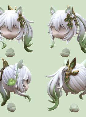 Gsc可拆卸的Genshin冲击草神Gsc Nendoroid Nasida头发Genshin冲