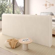 屏风隔断矮款造型风琴纸墙圆顶发光屏风办公室隔档挡板家用可折叠