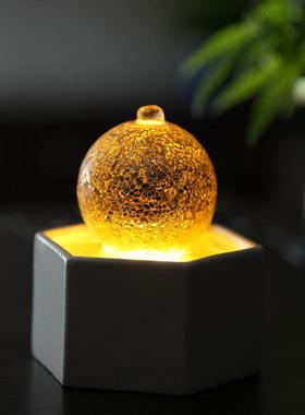 招财流水摆件小型水循环客厅桌面家居电视柜喷泉创意生日礼物送礼