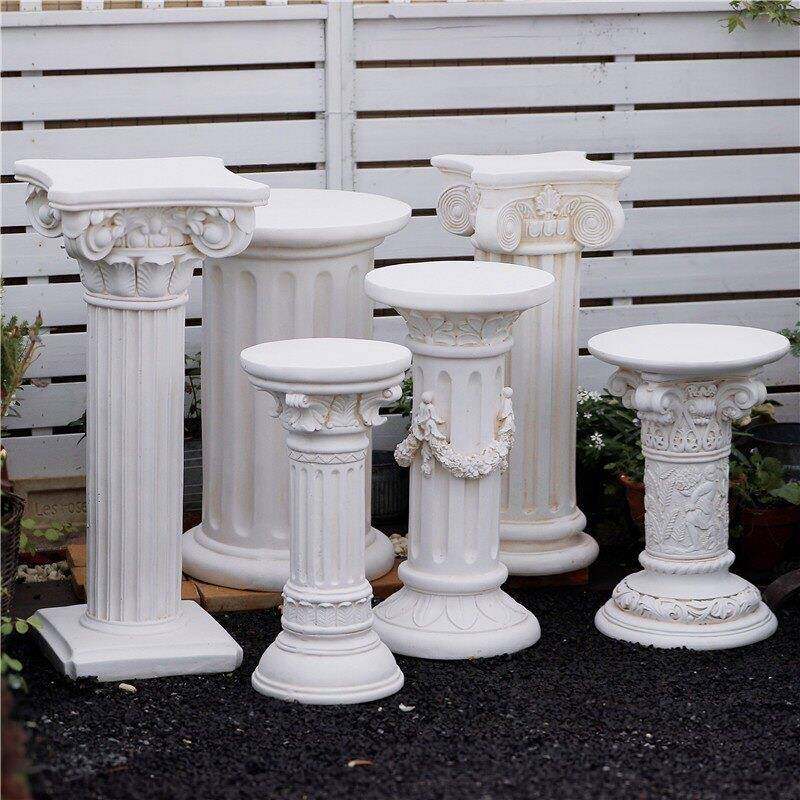 欧式罗马柱装饰摆饰别墅花园庭院婚礼婚庆展示台户外花盆花架底座