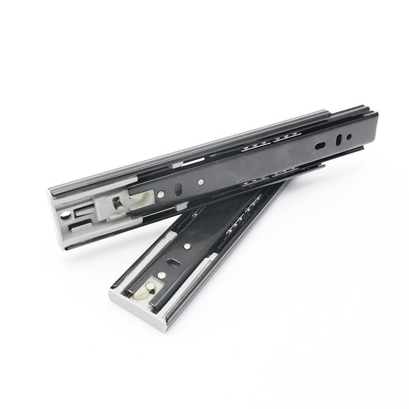 抽屉三段式导轨减震缓冲导轨柜加厚长球侧装滑轨电脑桌键盘托盘