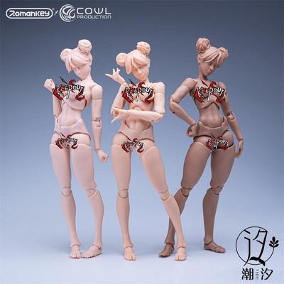 Romankey X COWL 超可动少女素体 白/黄/黑皮肤1/12人偶 潮汐模型