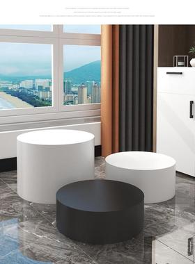 圆柱儿童拍照摄影道具烤漆展示台白色木墩子圆形底座摆件模特地台