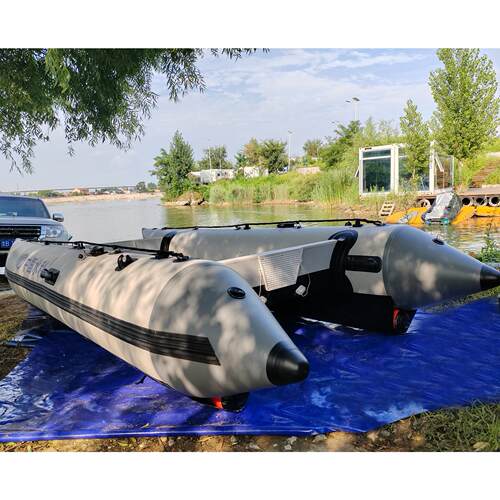 380高艇充气船速双体船冲橡皮艇加鱼厚锋舟INFLATAB皮划艇钓船路