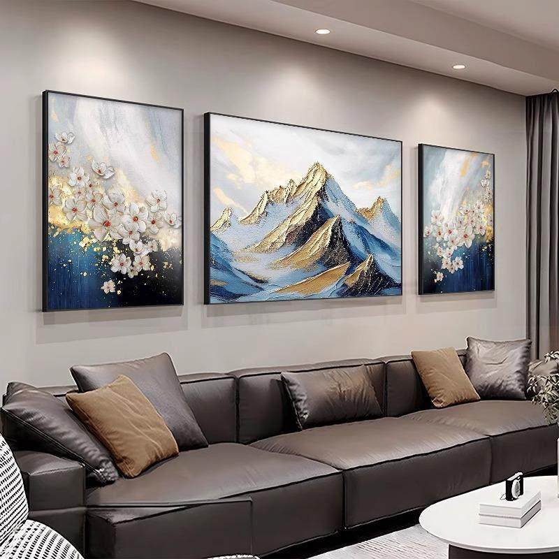 靠山客厅装饰画现代简约花卉艺术抽象画沙发背景墙挂画高级感壁画,家居饰品,现代装饰画,淘宝优惠券,粉丝福利购,淘宝优惠卷