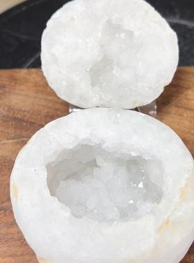 摩洛哥天然白水晶原石水晶洞晶簇水晶家居摆饰消磁石消磁碗聚宝盆