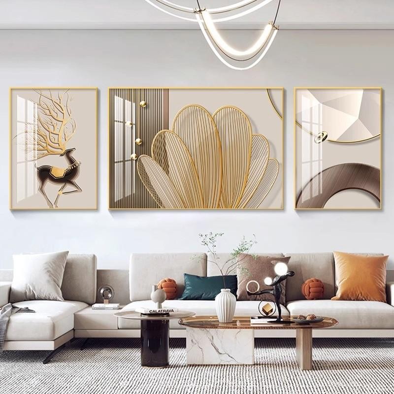 福禄吉祥现代客厅装饰画现代简约