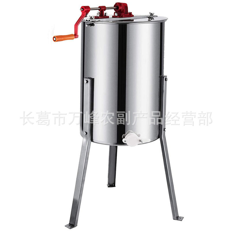 三框不锈钢摇蜜机3框四框手摇甩糖机304不锈钢内框出口型蜂具批发