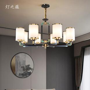 新中式主灯中国风客厅吊灯简约大气全铜餐厅灯具现代中式大厅铜灯