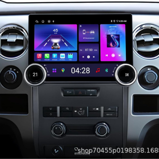 适用福特猛禽FordF150皮卡中控双旋钮大屏安卓导航仪车载一体机