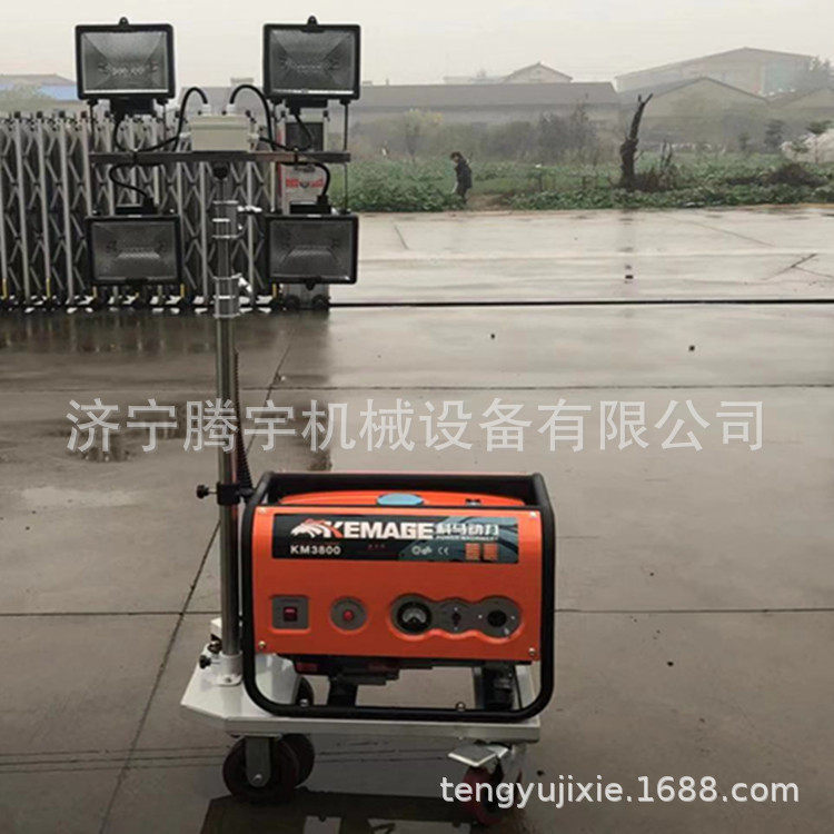 应急公路照明灯汽油柴油照明车灯塔式照明出厂4*100W灯塔车现货