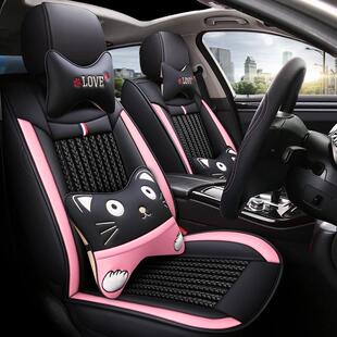 全包围汽车座套夏季冰丝座椅套2025新款卡通网红坐垫四季通用座垫