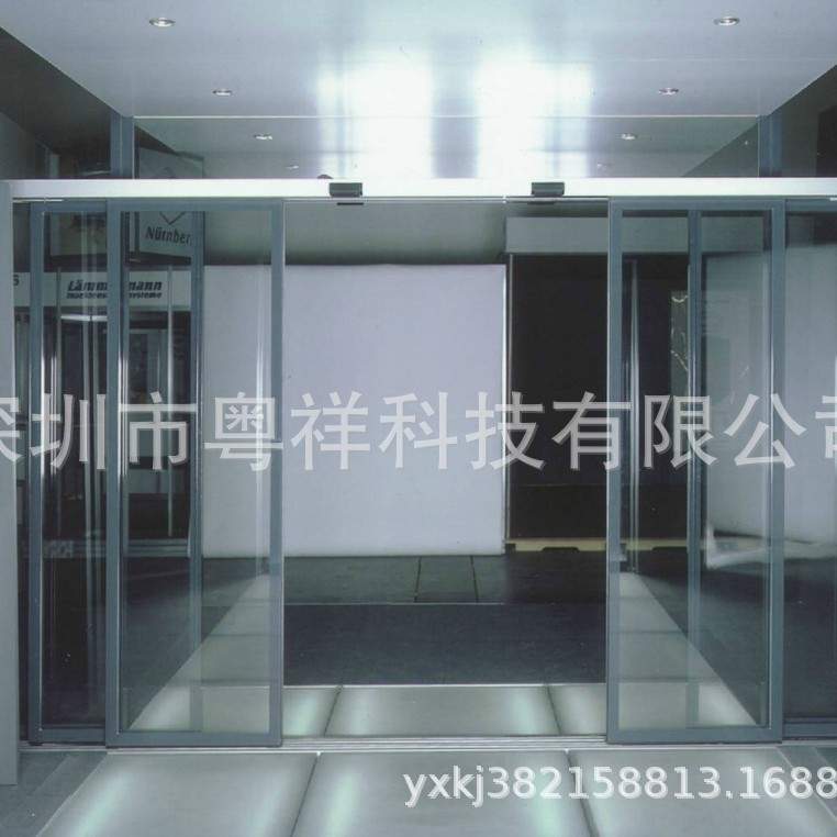 深圳可推紧急逃生门重叠感应玻璃门自动地弹簧安装维修玻璃门