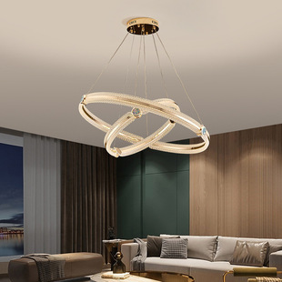 客厅灯吊灯圆环形大厅灯简约现代卧室餐厅灯北欧极简客厅装饰灯具