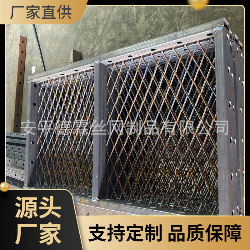 喷漆建筑搭建平台拉网走道板爬架钢网板方管热销中钢架图片