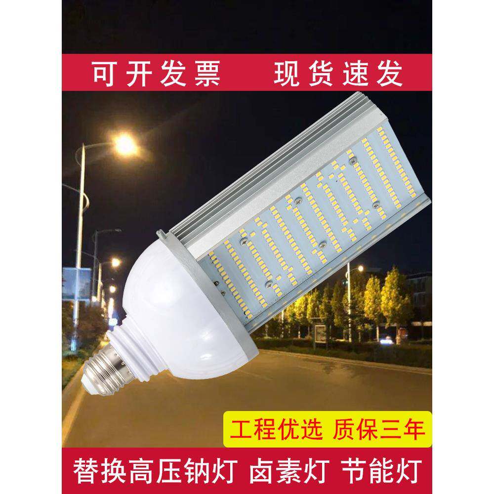 LED市政路灯灯泡大功率E27E40螺口新农村户外专用路灯头替换光源