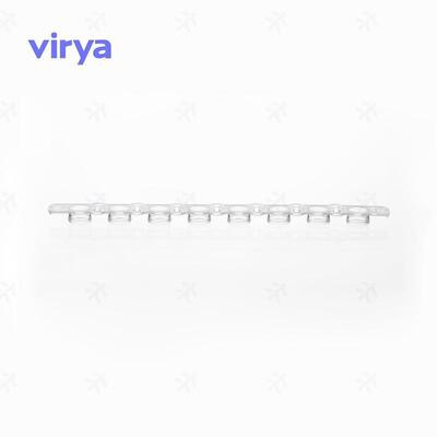 ViryaPCR耗材33101030.1mlPCR8联排管盖，密封平盖，透明管