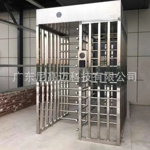 全高封闭式电动旋转不锈钢门禁 车站工厂小区防尾随十字90度栅栏