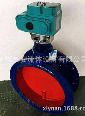 DN500电动通风蝶阀D941W-1C电动铸钢环保排烟排尘通风法兰蝶阀