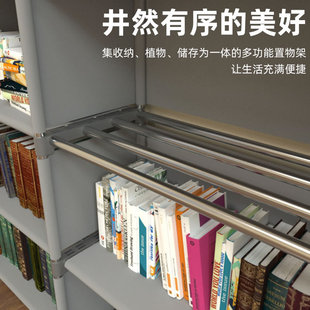 简易书架带后围布学生书柜学生儿童书桌整理置物架宿舍家用储物柜