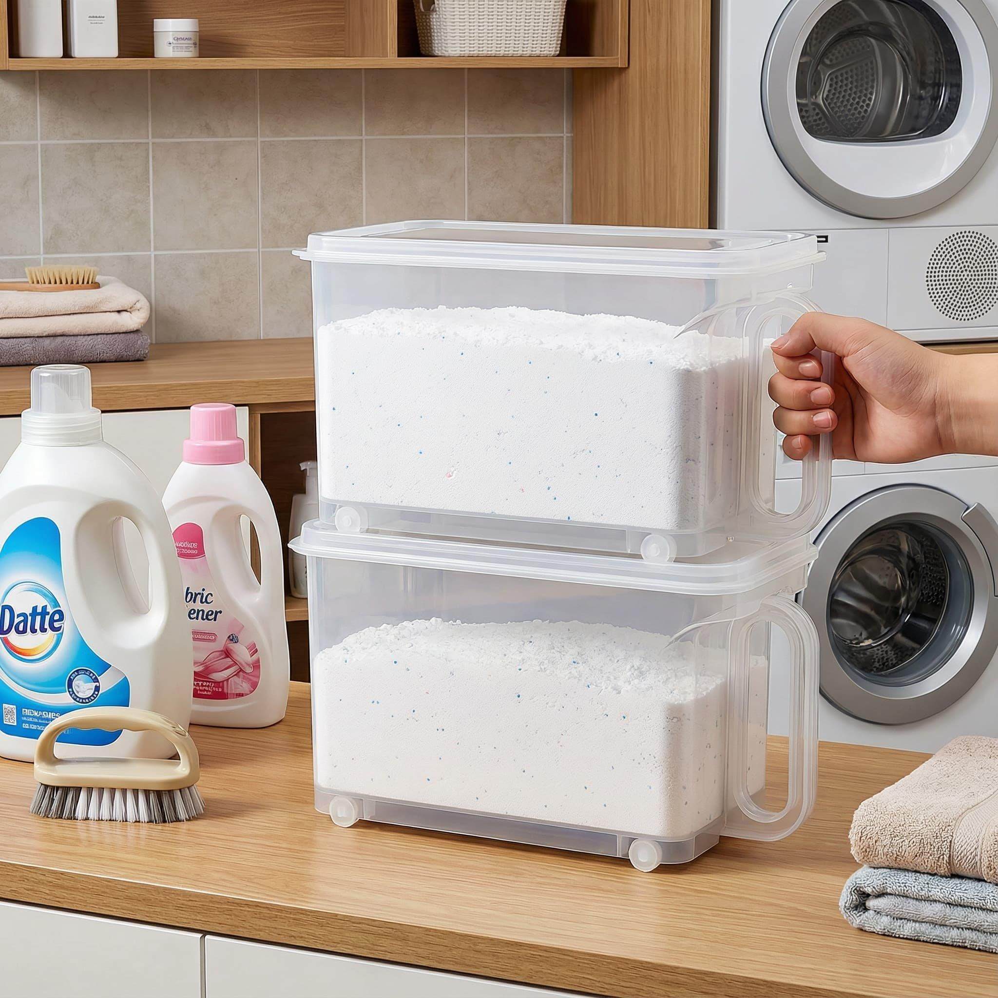 洗衣粉收纳盒大容量带勺洗衣凝珠桶罐家用洗碗块留香珠专用储存盒,收纳整理,洗衣粉收纳盒/罐,淘宝优惠券,粉丝福利购,淘宝优惠卷