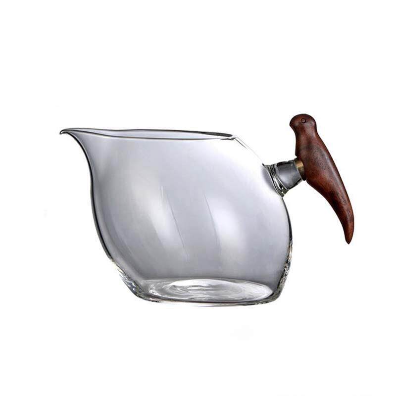 木把玻璃公道杯带茶漏一体小号茶海公杯套装茶具功夫茶分茶器