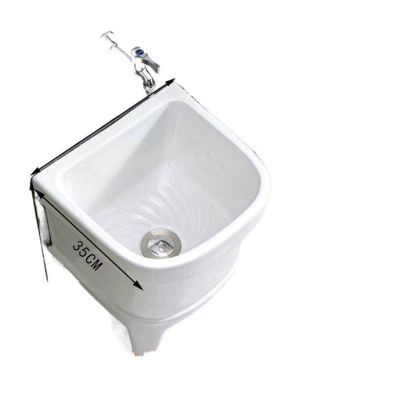 拖把池小号方形自动下水器包邮陶瓷洗拖布池墩布池家用阳台卫生间