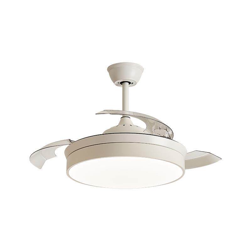 现代简约隐形风扇灯餐厅客厅智能语音控制吊扇灯卧室变频电扇灯