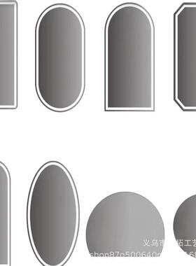 理发店镜子网红壁挂式带触摸LED灯镜子发廊专用镜子烫染镜美发镜