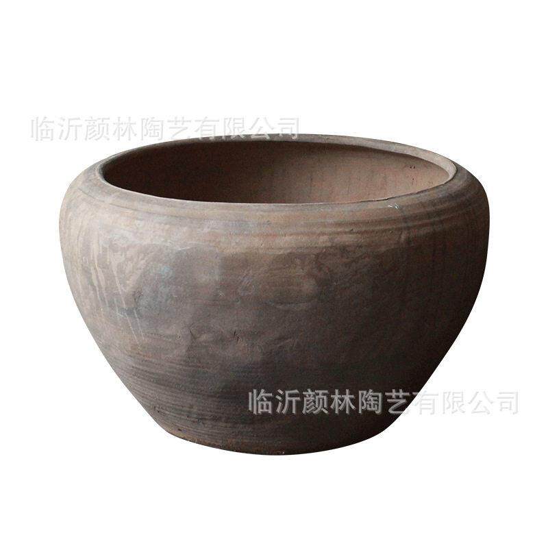 泥盆瓦缸陶盆土盆花盆睡莲盆荷花盆鱼盆土陶泥缸水缸粗陶大盆复古