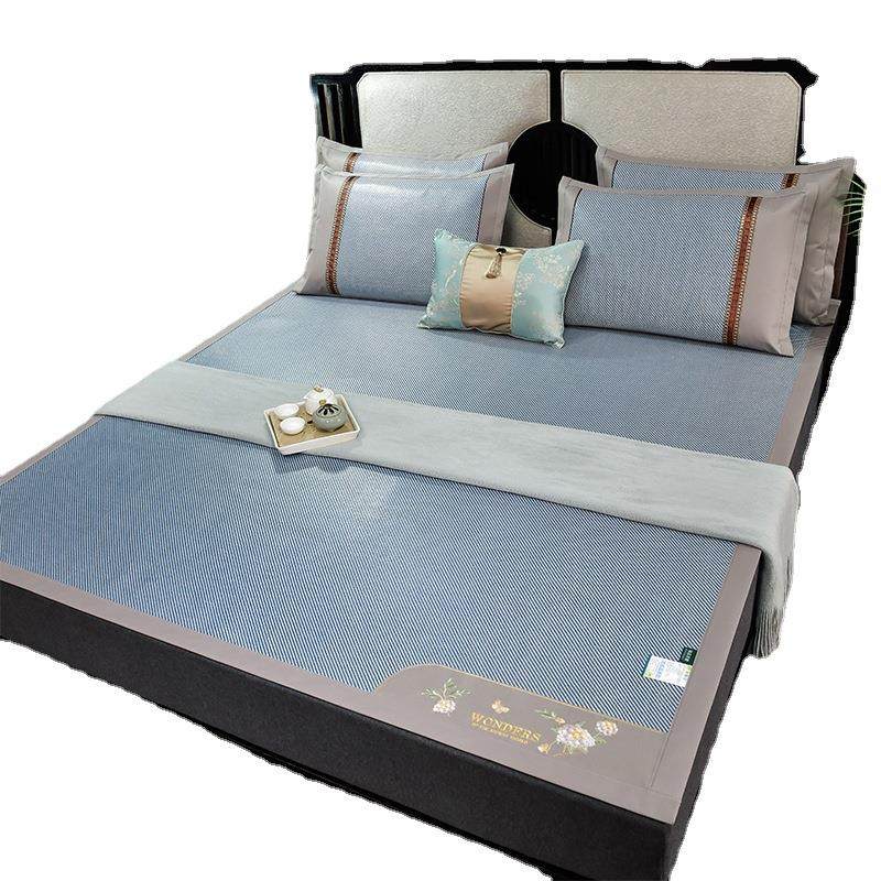 夏季高端裸睡天然冰藤席竹席床垫冰丝凉席防滑2024新款定制三件套