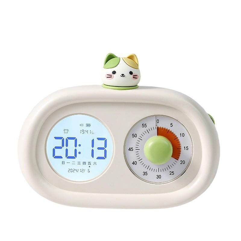 双屏可视化计时器闹钟儿童学生时间管理多功能静音走时自律定时器