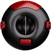 JIfeng季 风雪茄剪磨花圆形便携雪茄刀v型不锈钢带打孔器多功能