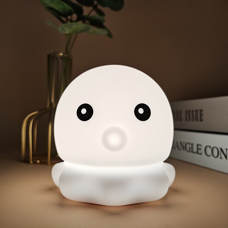 速发七彩章鱼硅胶拍礼小睡灯创意儿童生日拍物充电伴夜萌宠 礼品