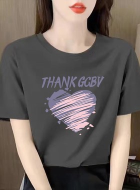 速发灰色体00%纯棉t恤202恤款白色宽松大码圆领14上衣