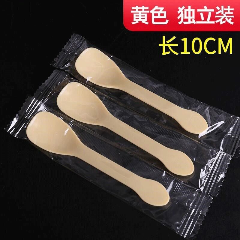 速发5布0支/一次性独立透明勺塑料小淇试吃勺酸奶勺子冰号淋0丁勺
